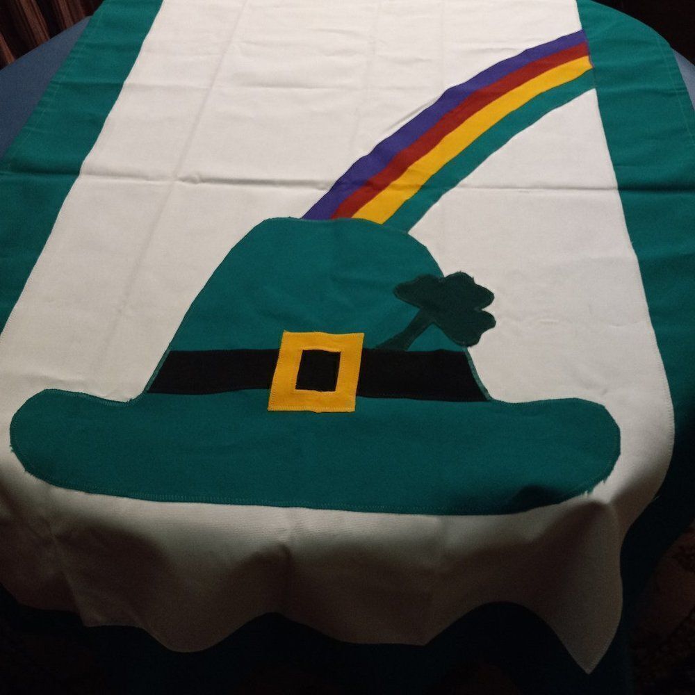 Iris/Leprechaun Flag Rainbow Lucky Hat Clover Handmade Cottagecore Holiday